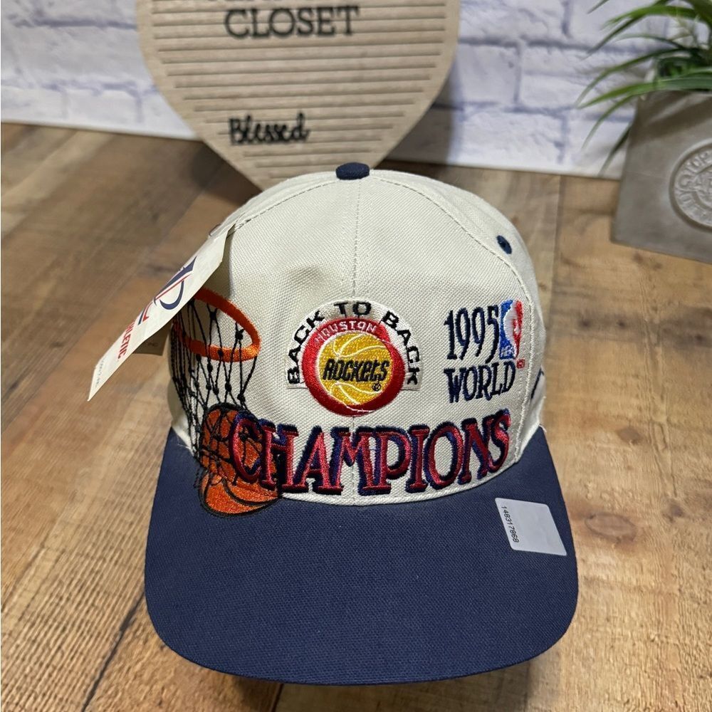 Houston Rockets Classic Logo Athletic 1995 NBA World Championship Hat BRAND NEW